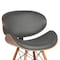 Armen Living Cassie Mid-Century Dining Chair in Walnut Wood and Gray Faux Leather LCCASIWAGRAY - alternate 5